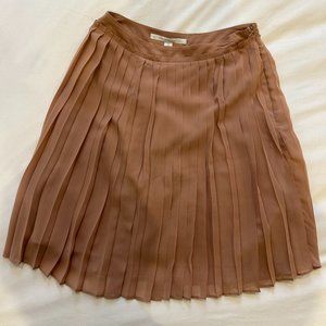 Tan Pleated Skirt